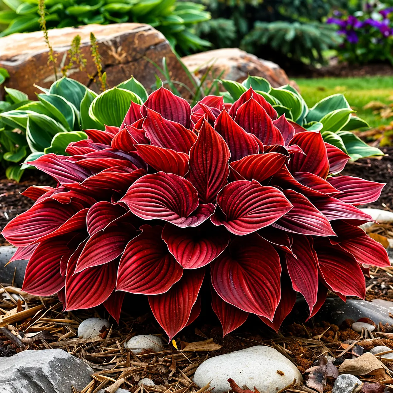 rare red velvet hosta seeds – exotic shade loving perennial plant for garden borders, patio & landscaping rare red velvet hosta seeds – exotic shade loving perennial plant for garden borders, patio & landscaping